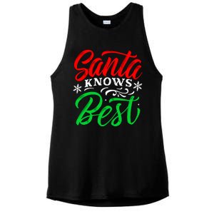 Santa Knows Best Ladies PosiCharge Tri-Blend Wicking Tank