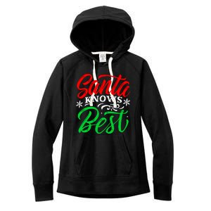 Santa Knows Best Women's Fleece Hoodie