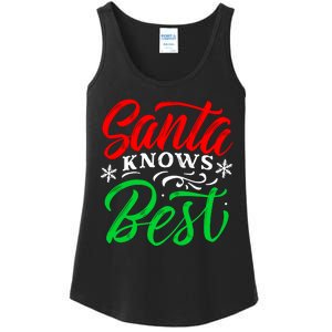 Santa Knows Best Ladies Essential Tank