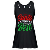 Santa Knows Best Ladies Essential Flowy Tank