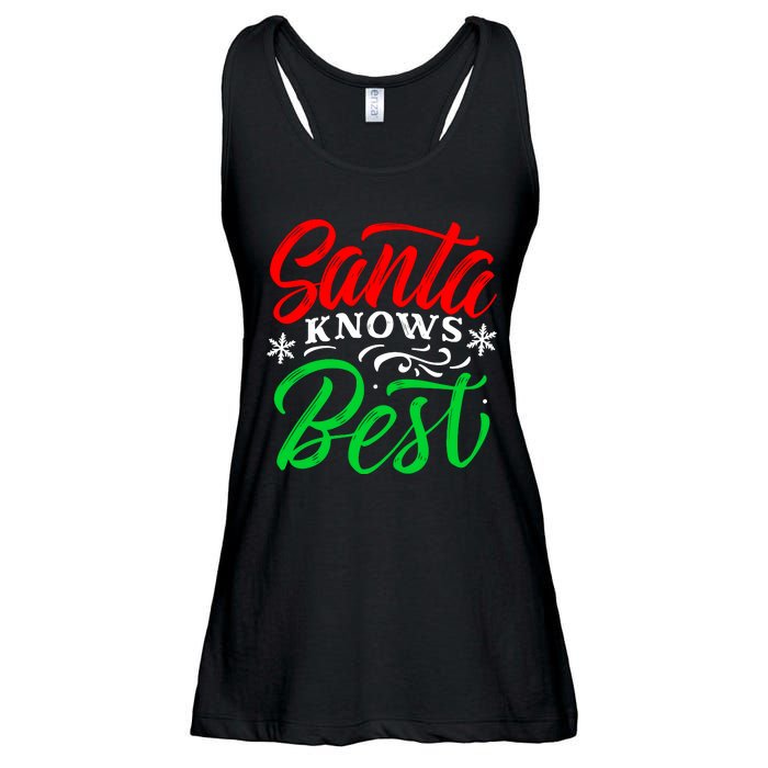 Santa Knows Best Ladies Essential Flowy Tank