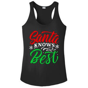 Santa Knows Best Ladies PosiCharge Competitor Racerback Tank