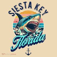 Siesta Key Beach Florida Usa Shark Drawstring Bag