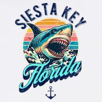 Siesta Key Beach Florida Usa Shark Cooling Performance Crew T-Shirt
