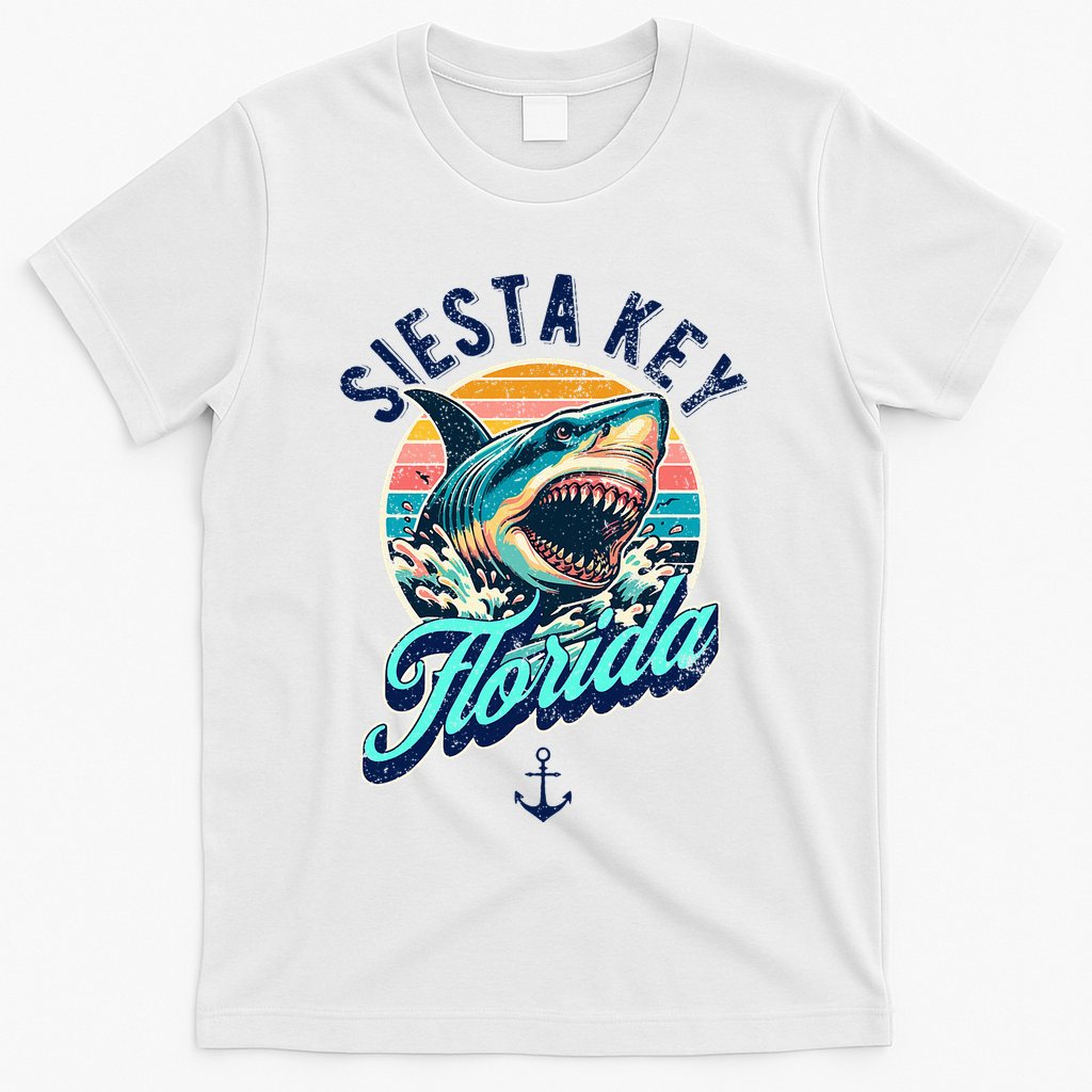 Siesta Key Beach Florida Usa Shark T-Shirt