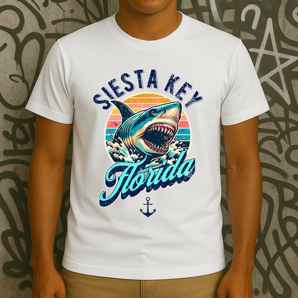 Siesta Key Beach Florida Usa Shark T-Shirt