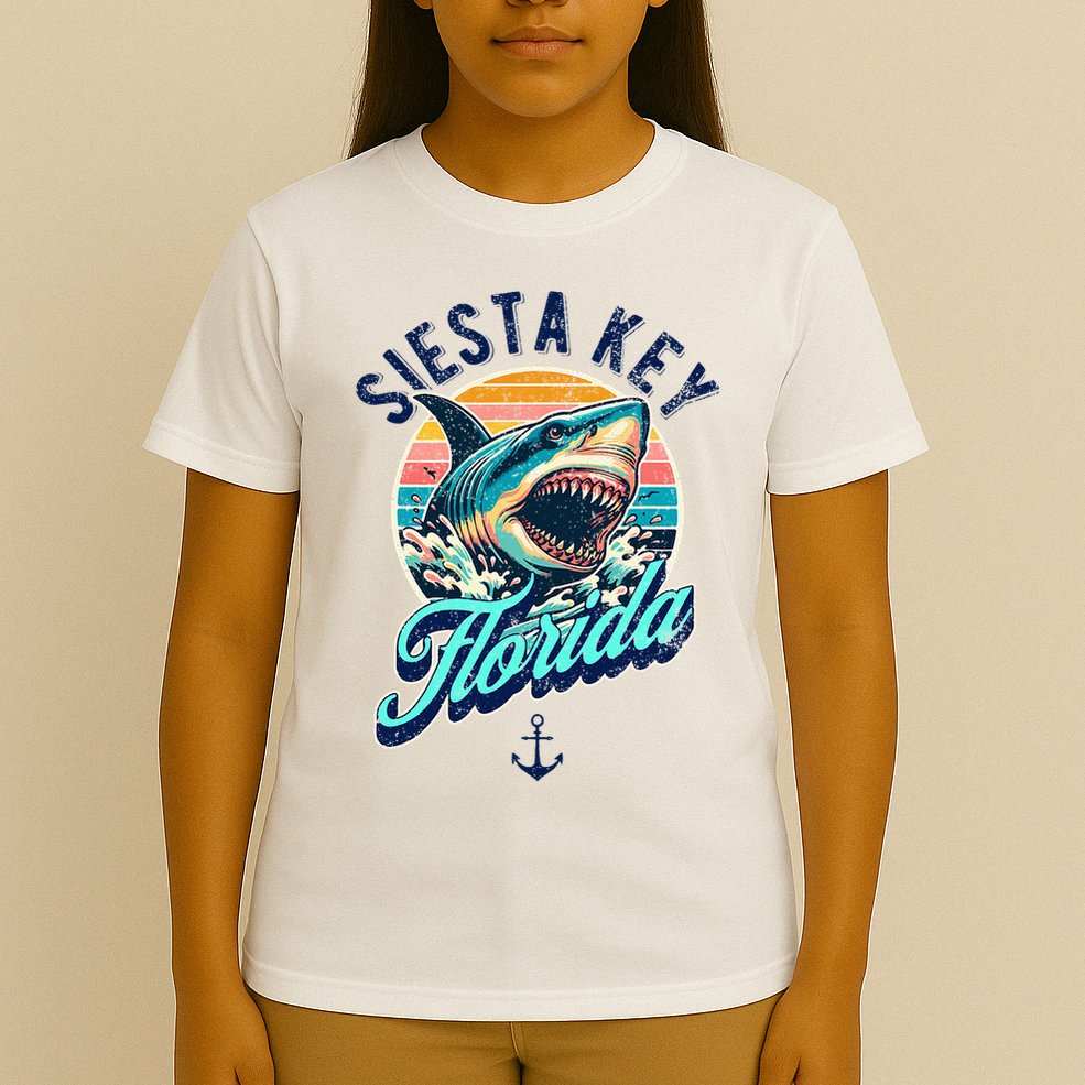 Siesta Key Beach Florida Usa Shark T-Shirt