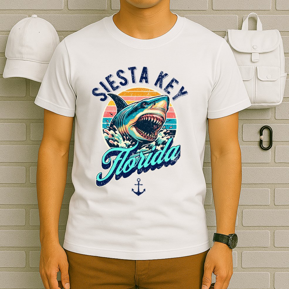 Siesta Key Beach Florida Usa Shark T-Shirt