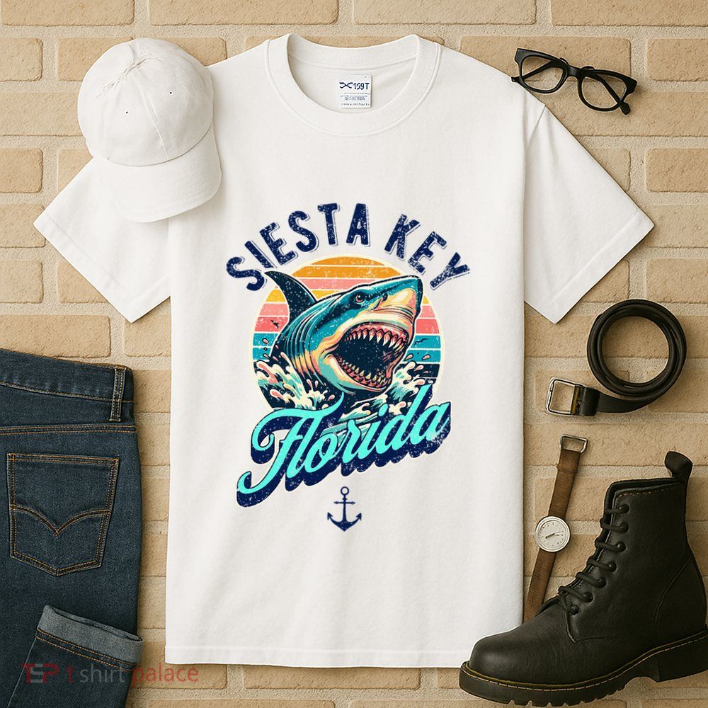 Siesta Key Beach Florida Usa Shark Tall T-Shirt