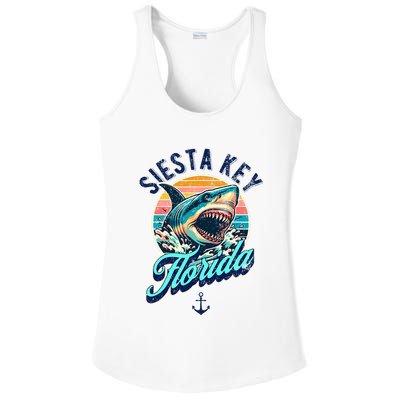 Siesta Key Beach Florida Usa Shark Ladies PosiCharge Competitor Racerback Tank