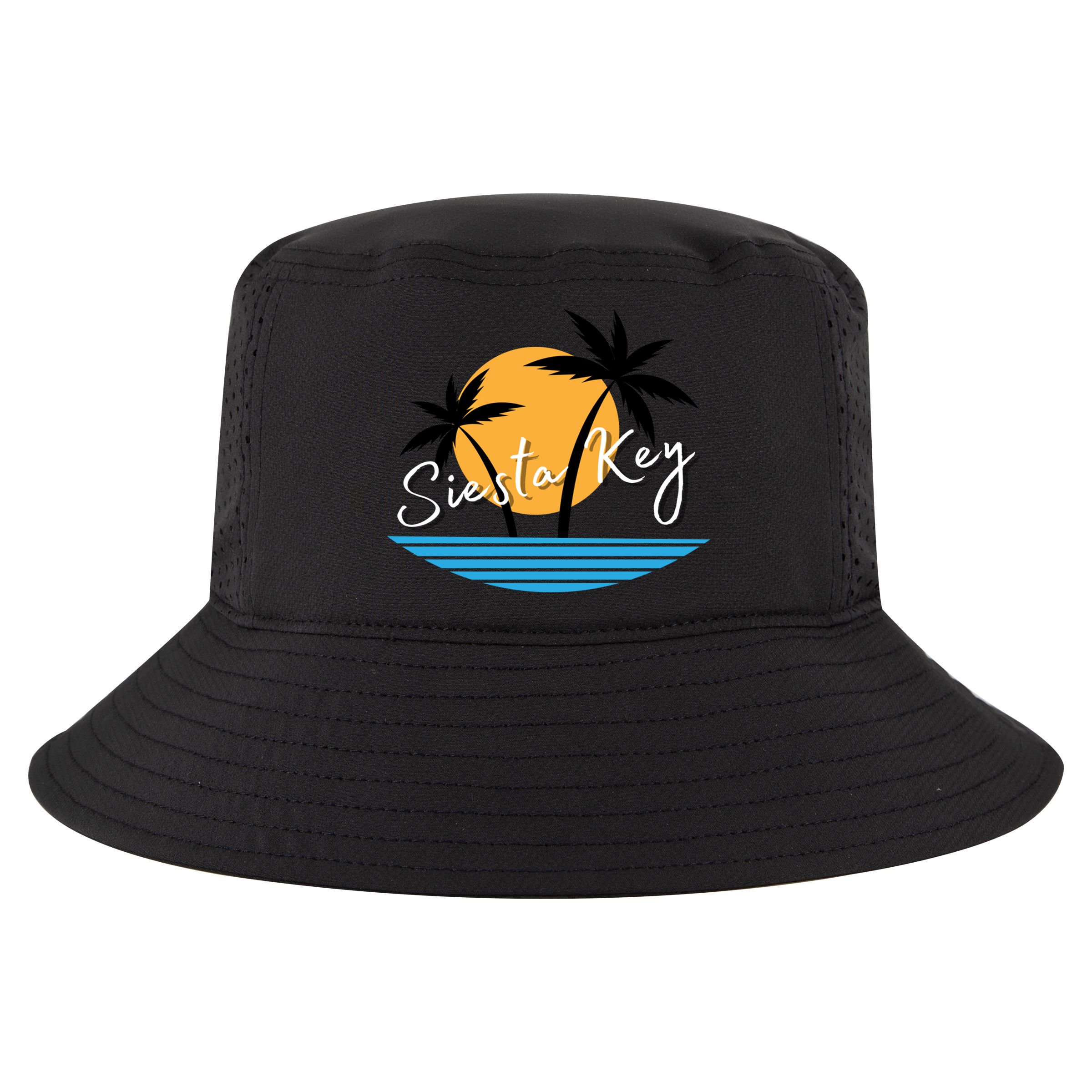 Siesta Key Beach Palm Tree Vacation Trip Matching Group Gift Cool Comfort Performance Bucket Hat