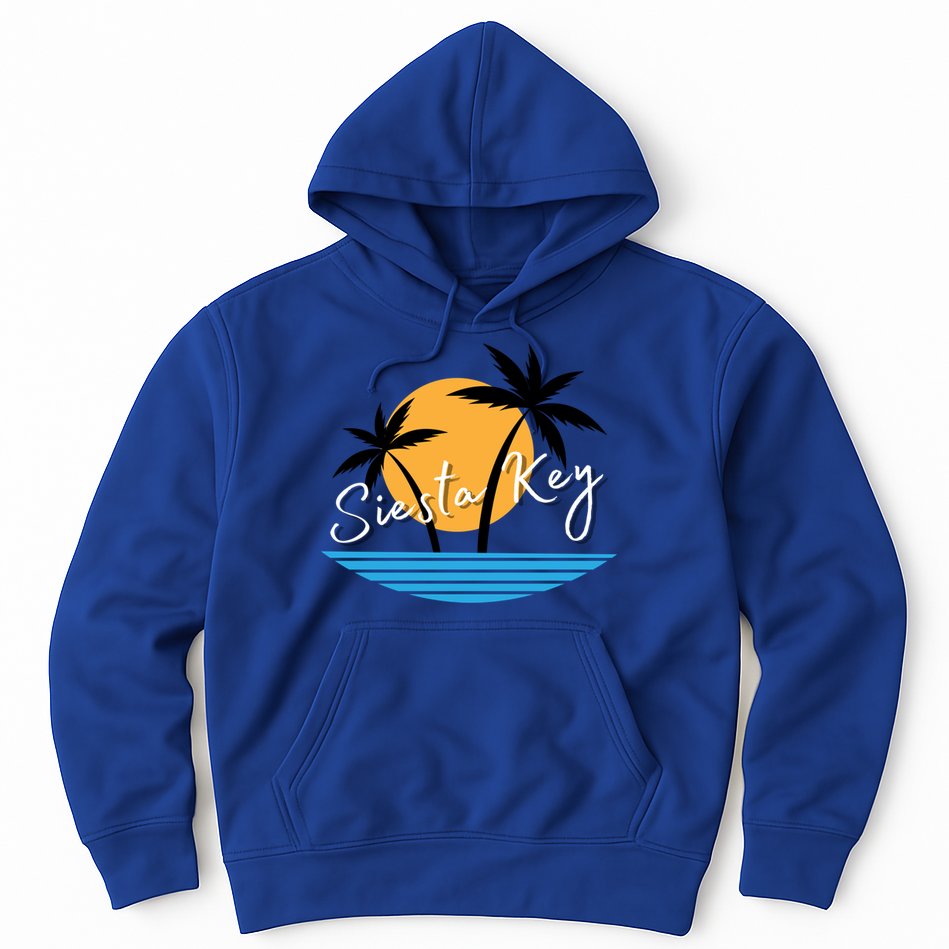 Siesta Key Beach Palm Tree Vacation Trip Matching Group Gift Hoodie