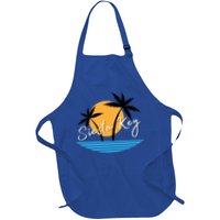 Siesta Key Beach Palm Tree Vacation Trip Matching Group Gift Apron