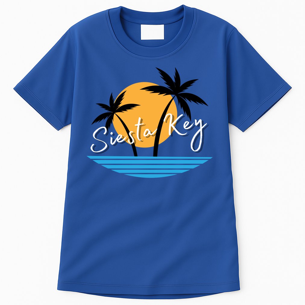 Siesta Key Beach Palm Tree Vacation Trip Matching Group Gift Tall T-Shirt