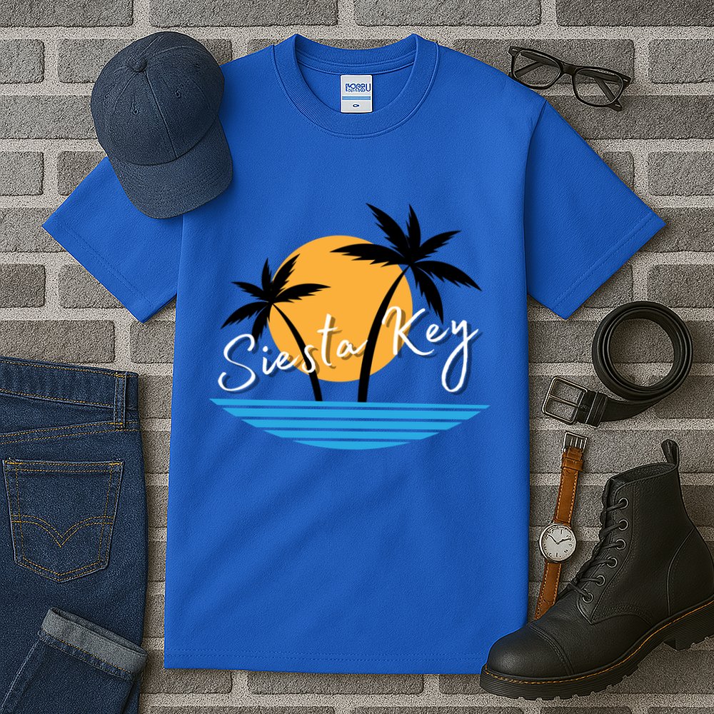 Siesta Key Beach Palm Tree Vacation Trip Matching Group Gift Tall T-Shirt