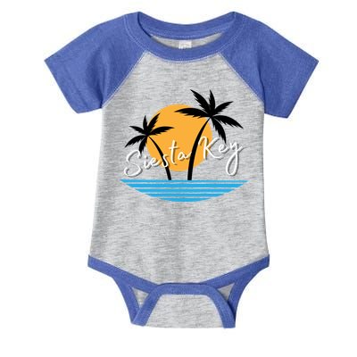 Siesta Key Beach Palm Tree Vacation Trip Matching Group Gift Infant Baby Jersey Bodysuit
