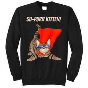 Supurr Kitten Cute Super Hero Cat Sweatshirt