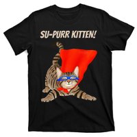 Supurr Kitten Cute Super Hero Cat T-Shirt