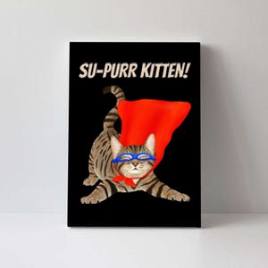 Supurr Kitten Cute Super Hero Cat Canvas