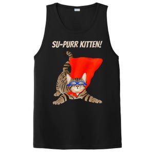 Supurr Kitten Cute Super Hero Cat PosiCharge Competitor Tank