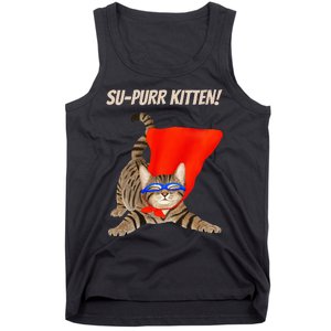 Supurr Kitten Cute Super Hero Cat Tank Top