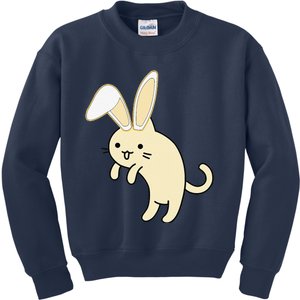 Sneaky Kitty Cartoon Easter Bunny Kids Sweatshirt