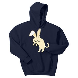 Sneaky Kitty Cartoon Easter Bunny Kids Hoodie