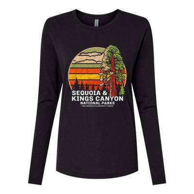 Sequoia Kings Canyon National Parks Womens Cotton Relaxed Long Sleeve T-Shirt