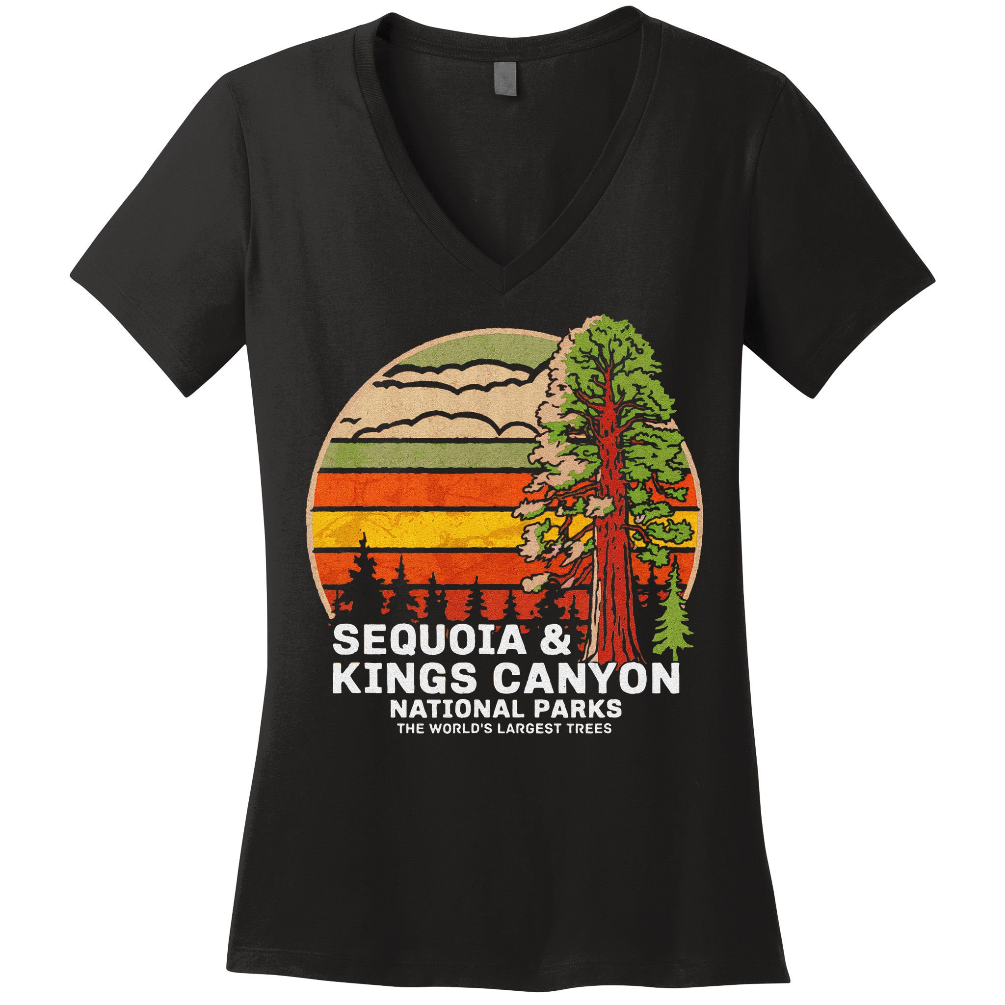 Sequoia Kings Canyon National Parks Women's V-Neck T-Shirt