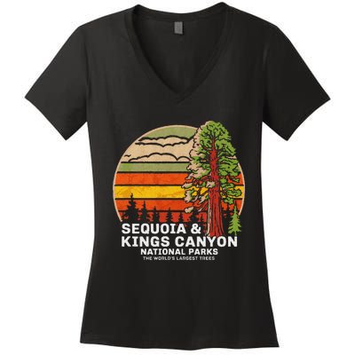 Sequoia Kings Canyon National Parks Women's V-Neck T-Shirt