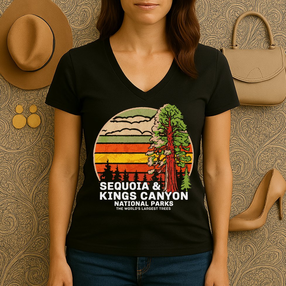 Sequoia Kings Canyon National Parks Women's V-Neck T-Shirt
