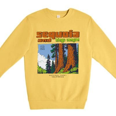 Sequoia Kings Canyon National Parks Vintage Premium Crewneck Sweatshirt