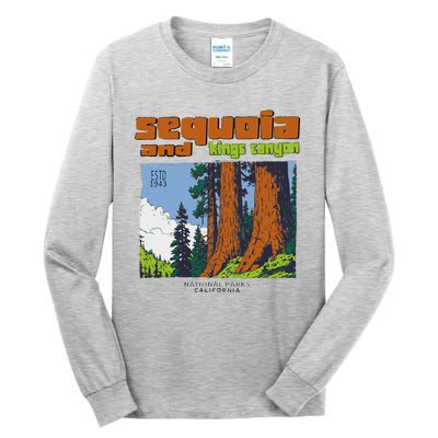 Sequoia Kings Canyon National Parks Vintage Tall Long Sleeve T-Shirt