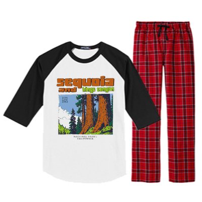 Sequoia Kings Canyon National Parks Vintage Raglan Sleeve Pajama Set