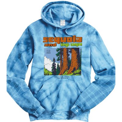 Sequoia Kings Canyon National Parks Vintage Tie Dye Hoodie