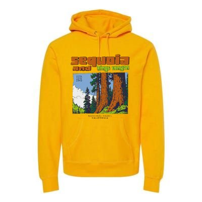 Sequoia Kings Canyon National Parks Vintage Premium Hoodie