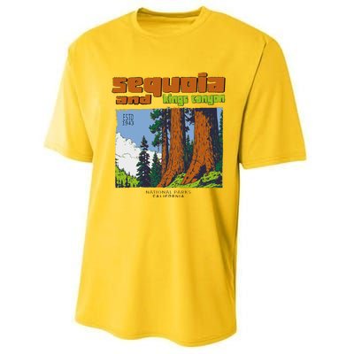 Sequoia Kings Canyon National Parks Vintage Performance Sprint T-Shirt