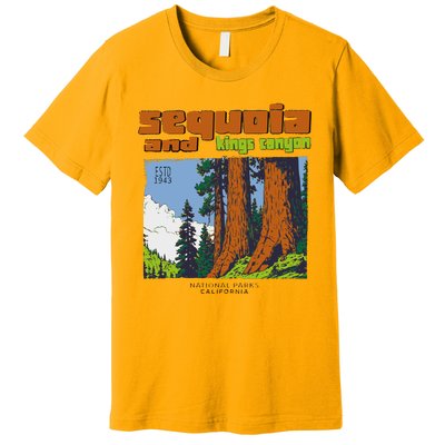 Sequoia Kings Canyon National Parks Vintage Premium T-Shirt