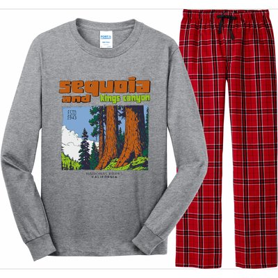 Sequoia Kings Canyon National Parks Vintage Long Sleeve Pajama Set