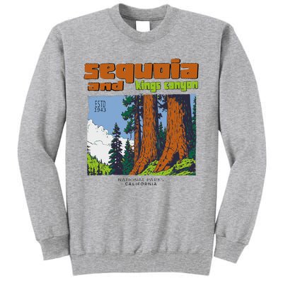 Sequoia Kings Canyon National Parks Vintage Tall Sweatshirt