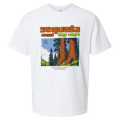 Sequoia Kings Canyon National Parks Vintage Sueded Cloud Jersey T-Shirt