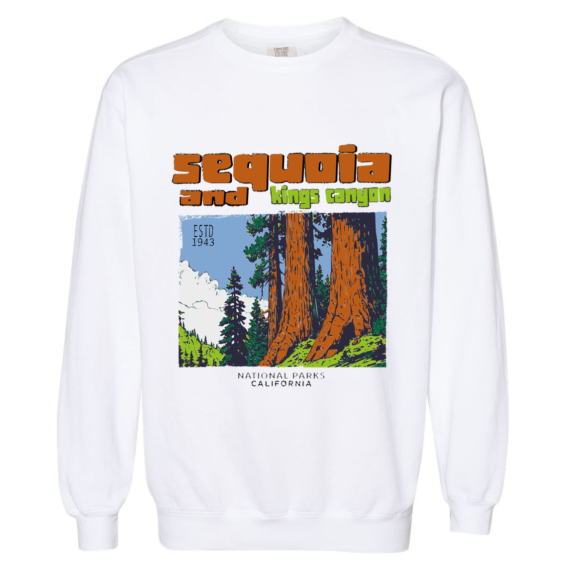 Sequoia Kings Canyon National Parks Vintage Garment-Dyed Sweatshirt