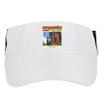 Sequoia Kings Canyon National Parks Vintage Adult Drive Performance Visor