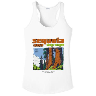 Sequoia Kings Canyon National Parks Vintage Ladies PosiCharge Competitor Racerback Tank