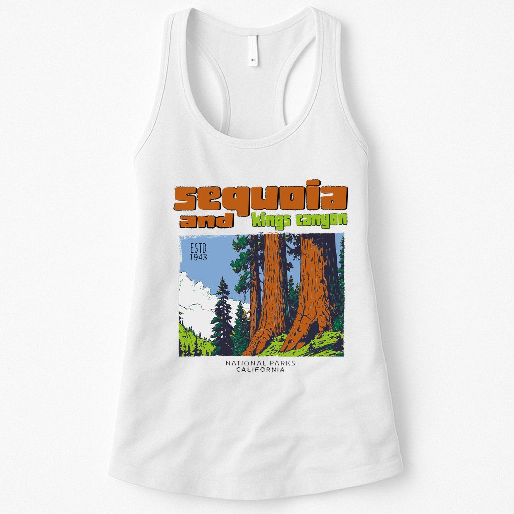 Sequoia Kings Canyon National Parks Vintage Womens Tank Top