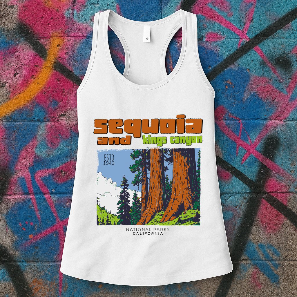 Sequoia Kings Canyon National Parks Vintage Womens Tank Top