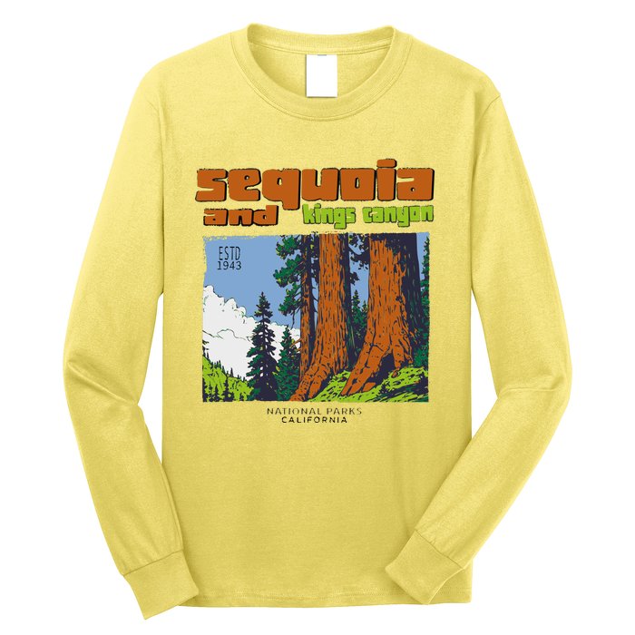 Sequoia Kings Canyon National Parks Vintage Long Sleeve Shirt