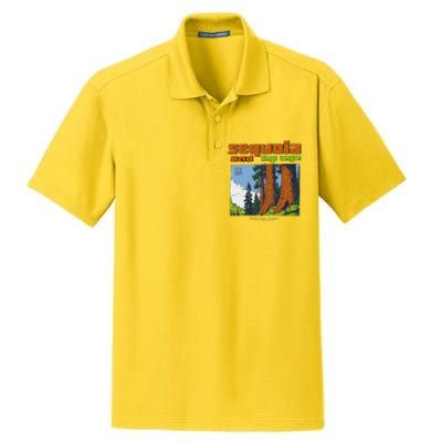 Sequoia Kings Canyon National Parks Vintage Dry Zone Grid Polo