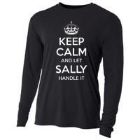 Sally Keep Calm Personalized Name Funny Birthday Cooling Performance Long Sleeve Crew