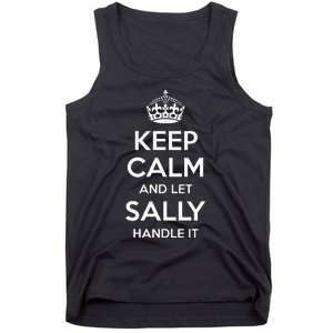 Sally Keep Calm Personalized Name Funny Birthday Tank Top